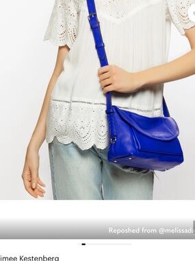 Aimee Kestenberg Royal Blue Leather Crossbody Bag